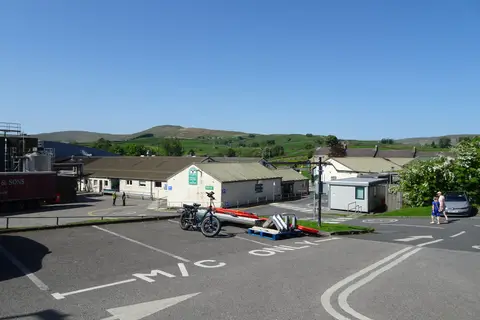 Photo of Wensleydale Creamery, a farm & farm shop near Hawes in the Yorkshire Dales, North Yorkshire, northern England.