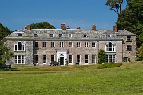 Photo of Boconnoc, a Grade II* registered house & garden near Lostwithiel, Cornwall, south west England.