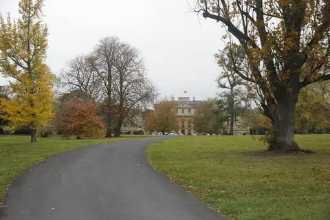 Photo of Nuneham Courtenay, a Grade I registered house & garden near Clifton Hampden, Oxfordshire, south east England.