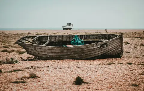 Photo of Dungeness, a landmark near New Romney, Kent, south east England.