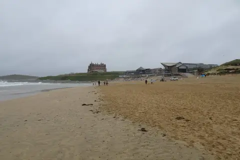 Photo of Fistral North, a swimming spot near Newquay, Cornwall, south west England.
