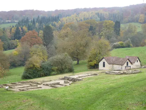 Photo of Great Witcombe Roman Villa, a Roman villa near Painswick in the Cotswolds, Gloucestershire, south west England.