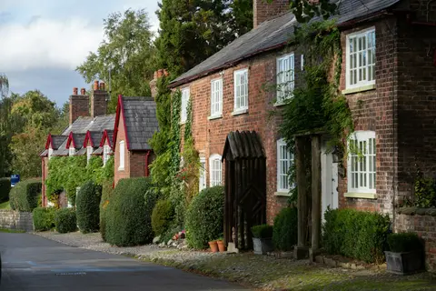 Photo of Rostherne, a village in Cheshire, north west England.
