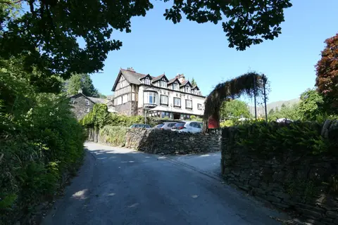 Photo of The Sun Hotel, a pub near Coniston in the Lake District, Cumbria, north west England.
