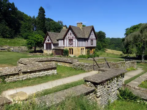 Photo of Chedworth Roman villa, a Roman villa in the Cotswolds, Gloucestershire, south west England.