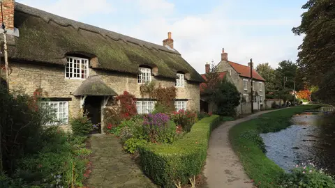 Photo of Thornton-le-Dale, a village in the North York Moors, North Yorkshire, northern England.