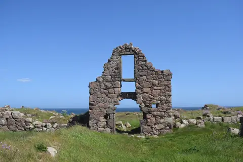 Photo of Boddam Castle, a ruined castle in Aberdeenshire, north east Scotland.