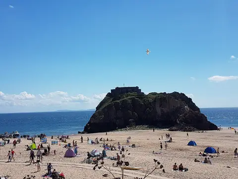 Photo of Castle Beach, a beach near Tenby, Pembrokeshire, south west Wales.