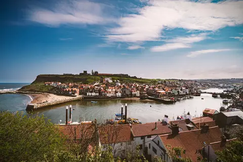 Photo of Whitby, a village in North Yorkshire, northern England.