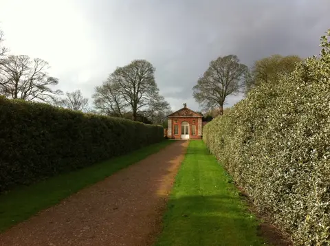 Photo of Castle Bromwich Hall, a Grade II* registered house & garden near Coleshill, the West Midlands, central England.
