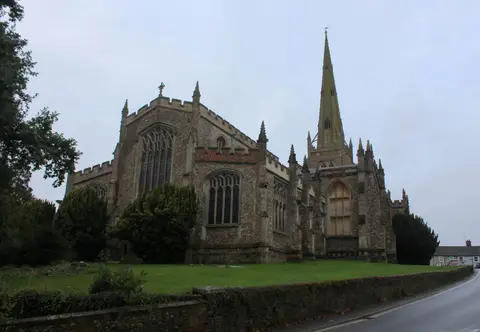 Photo of Thaxted Parish Church, a church in Essex, eastern England.