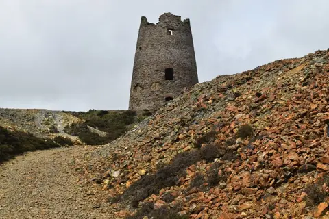 Photo of Parys Mountain, a landmark near Amlwch, Anglesey, north Wales.
