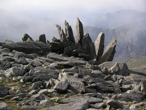 Photo: Glyder Fawr, a 1,001m hill near Llanberis in Eryri, Gwynedd, north Wales.