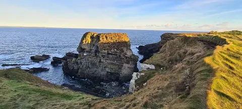 Photo of Castle o'Burrian, a visitor attraction near Pierowall, the Orkney Islands, the Scottish Highlands and Islands.