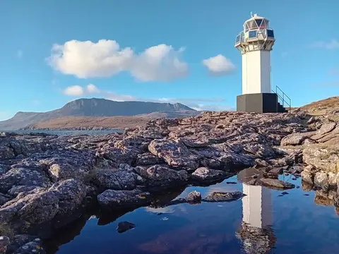 Photo of Rhue Lighthouse, a lighthouse near Ardmair, Highland, the Scottish Highlands and Islands.