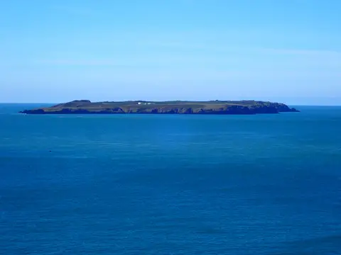 Photo of Skokholm Island, an island in Pembrokeshire, south west Wales.