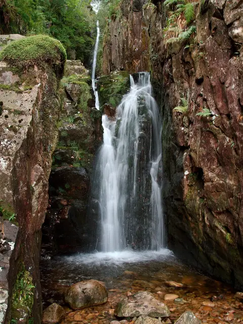 Photo of Scale Force, a waterfall near Buttermere in the Lake District, Cumbria, north west England.