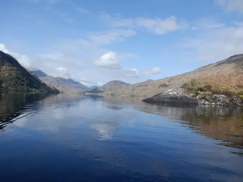 Photo of Loch Arkaig, a loch near Achnacarry, Highland, the Scottish Highlands and Islands.