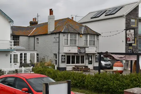Photo of William the Conqueror, a pub near Rye Harbour, East Sussex, south east England.