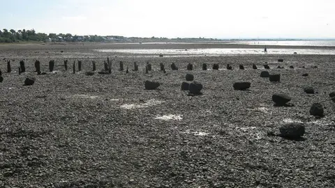 Photo of West Beach, Whitstable, a swimming spot in Kent, south east England.