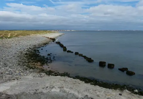 Photo of Seaton Carew North Gare, a swimming spot near Middlesbrough, County Durham, north east England.