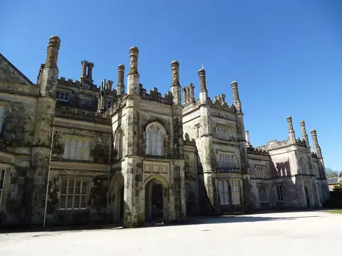 Photo of Tregothnan, a Grade II* registered house & garden near Truro, Cornwall, south west England.