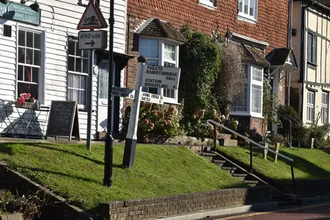 Photo of Robertsbridge, a village in the High Weald, East Sussex, south east England.