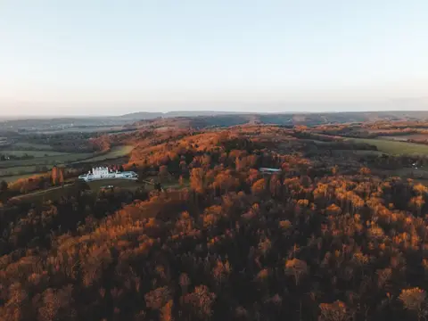 Photo of the Surrey Hills, a National Landscape in Surrey, south east England.