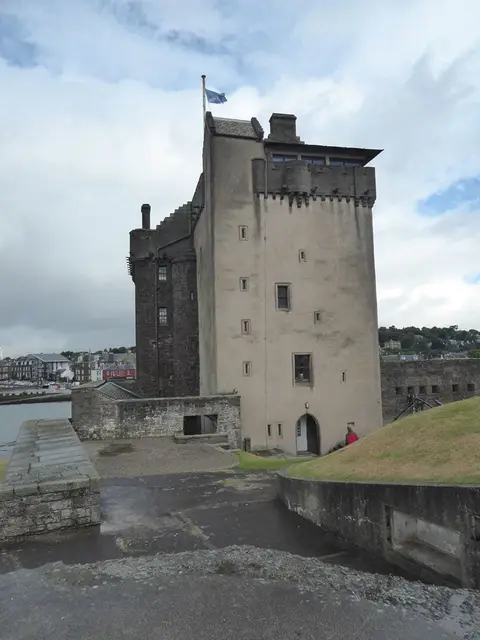 Photo of Broughty Castle, a ruined castle near Broughty Ferry, Dundee, north east Scotland.