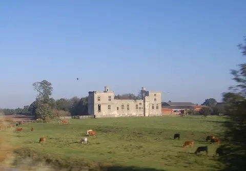 Photo of Wressle Castle, a ruined castle near Howden, East Riding of Yorkshire, northern England.