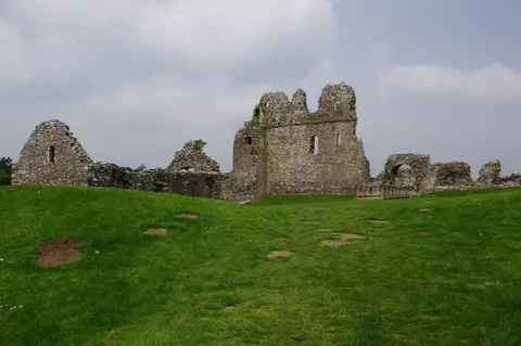 Photo of Ogmore Castle, a ruined castle near Southerndown, the Vale of Glamorgan, south east Wales.