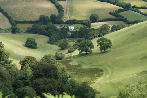 Photo of Winsford, a village in Exmoor, Somerset, south west England.