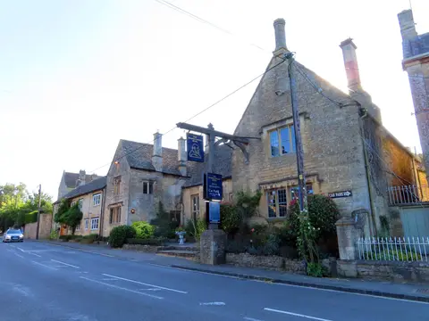 Photo of The Shaven Crown, a pub near Shipton-under-Wychwood in the Cotswolds, Oxfordshire, south east England.