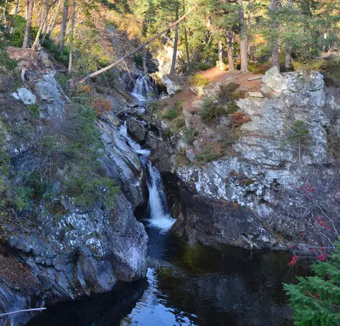 Photo of Falls of Bruar, a waterfall near Blair Atholl in the Cairngorms, Perth and Kinross, central Scotland.