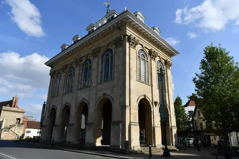 Photo of Abingdon County Hall, a landmark near Clifton Hampden, Oxfordshire, south east England.