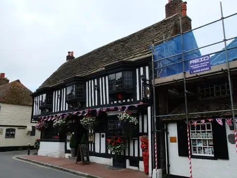 Photo of The Star Inn, a pub near Alfriston in the South Downs, East Sussex, south east England.