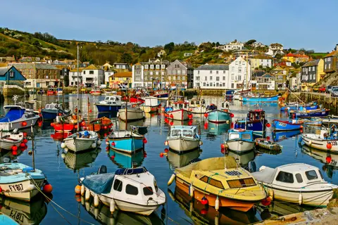 Photo of Mevagissey, a village in Cornwall, south west England.