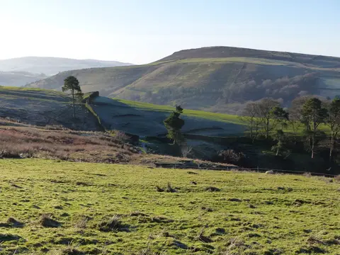 Photo of Lantern Pike, a country estate near Hayfield in the Peak District, Derbyshire, central England.