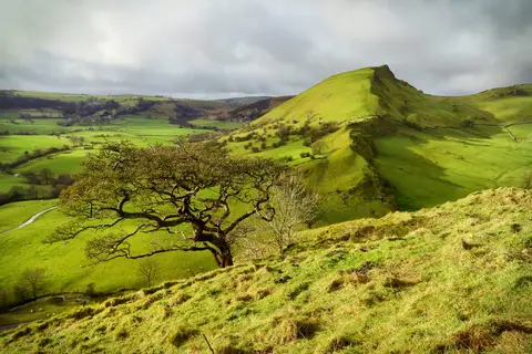 Photo: Chrome Hill, a viewpoint near Hollinsclough in the Peak District, Staffordshire, central England.