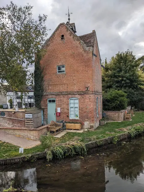 Photo of Eardisland, a village in Herefordshire, central England.