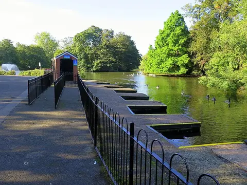 Photo of Abbey Park, a Grade II* registered house & garden in Leicestershire, central England.