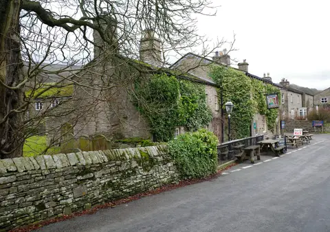 Photo of The Green Dragon Inn, a pub near Hardraw in the Yorkshire Dales, North Yorkshire, northern England.