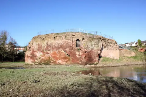 Photo of Holt Castle, a ruined castle near Holt (Holt), Wrexham, north Wales.