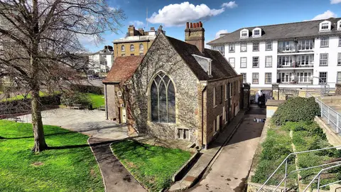 Photo of Milton Chantry, a ruined chapel near Rochester, Kent, south east England.