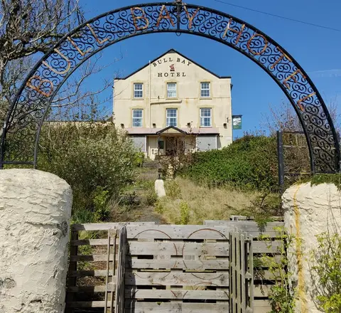 Photo of The Bull Bay Hotel, a pub in Anglesey, north Wales.
