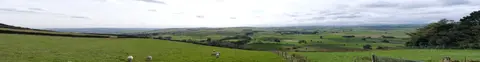 Photo of Eyam, a country estate near Foolow in the Peak District, Derbyshire, central England.
