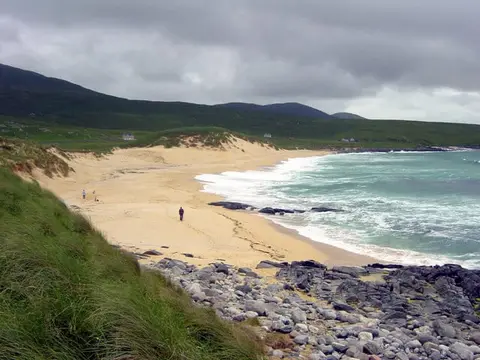 Photo of Borve Beach, a beach near Northton in South Lewis, Harris and North Uist, Na h-Eileanan Siar, the Scottish Highlands and Islands.