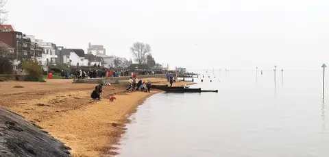 Photo of Southend Chalkwell, a swimming spot near Leigh-on-Sea, Essex, eastern England.