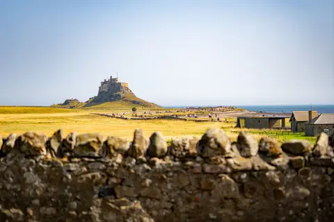 Photo of Holy Island of Lindisfarne, an island in Northumberland, north east England.