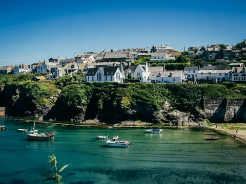 Photo of Port Isaac, a village in Cornwall, south west England.